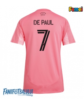 Inter Miami Rodrigo De Paul #7 Tricou Fotbal Replică 2025-26 Femei Acasa
